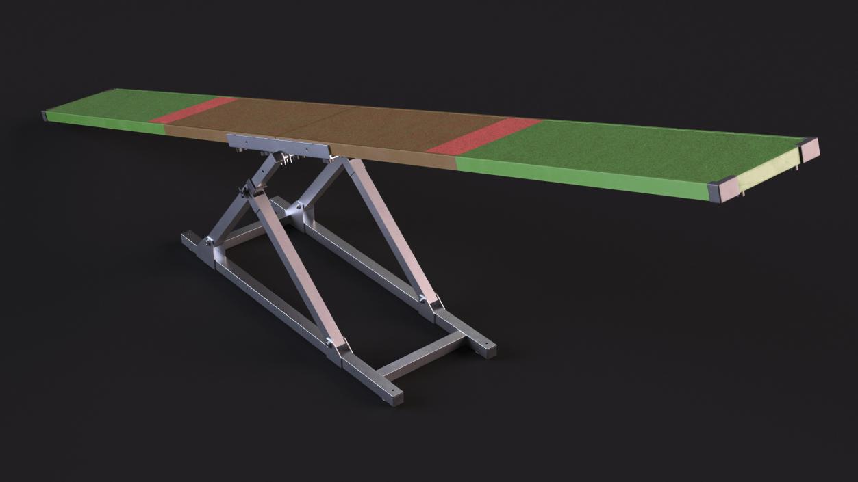 Dog Agility Teeter Green 3D model