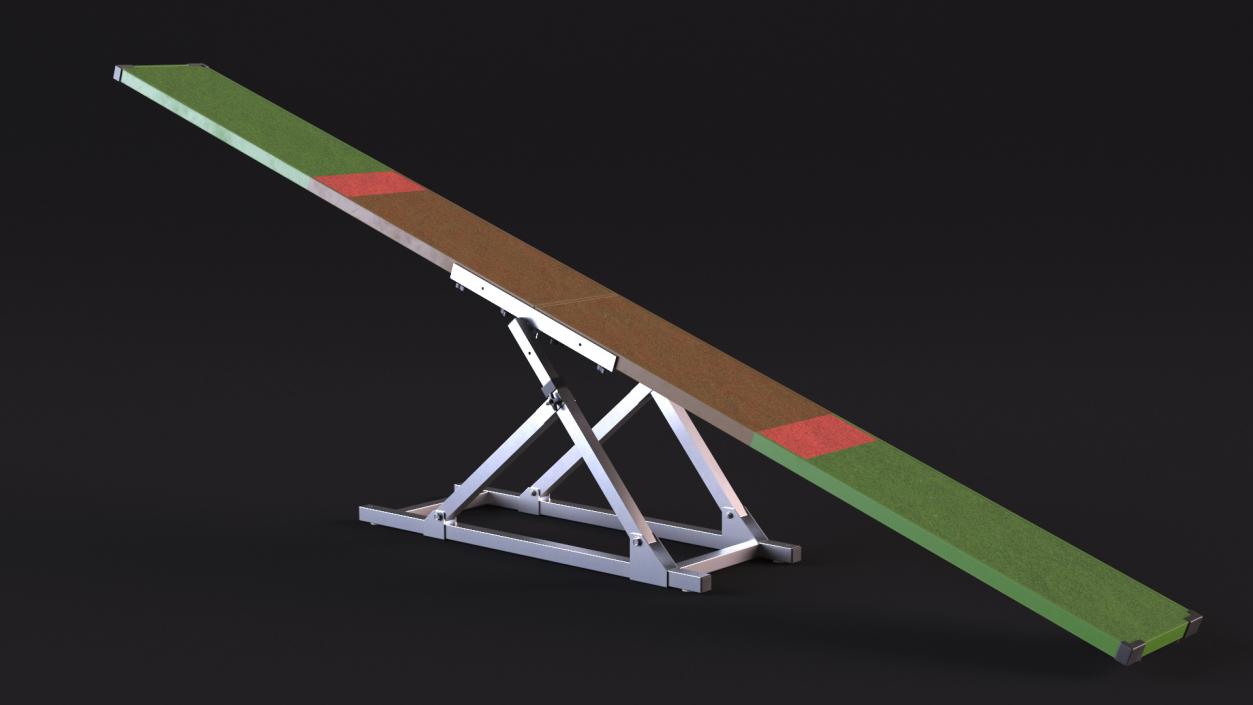 Dog Agility Teeter Green 3D model