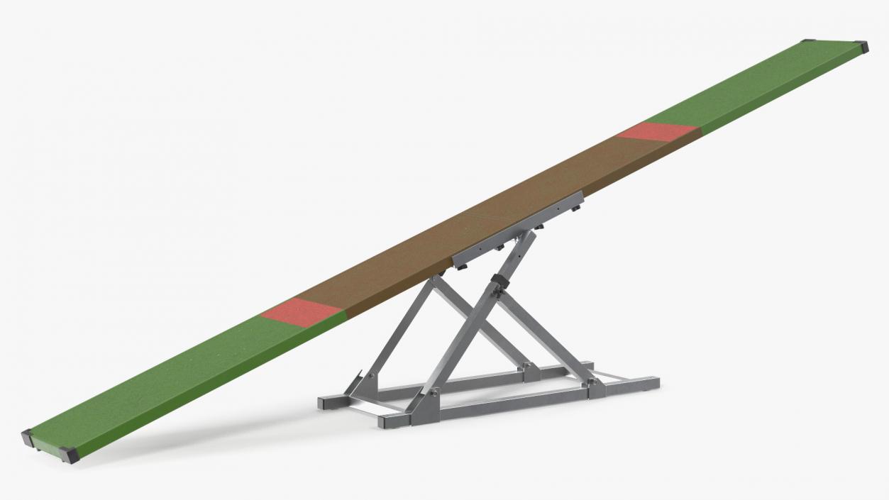 Dog Agility Teeter Green 3D model