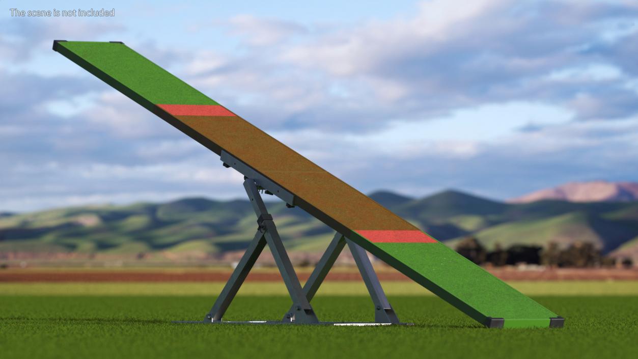 Dog Agility Teeter Green 3D model