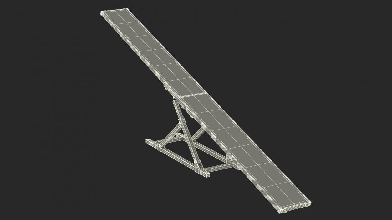 Dog Agility Teeter Green 3D model