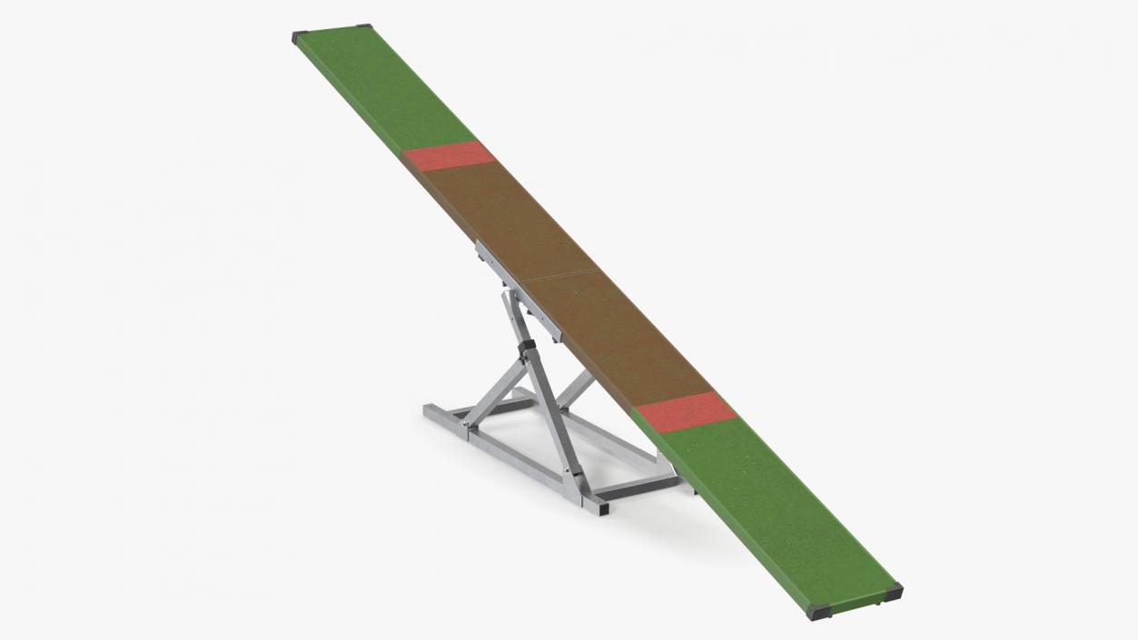 Dog Agility Teeter Green 3D model