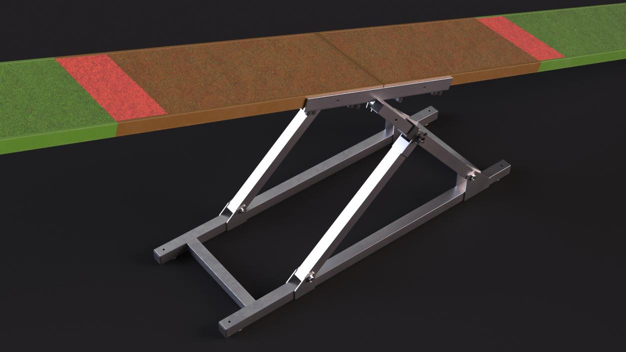 Dog Agility Teeter Green 3D model