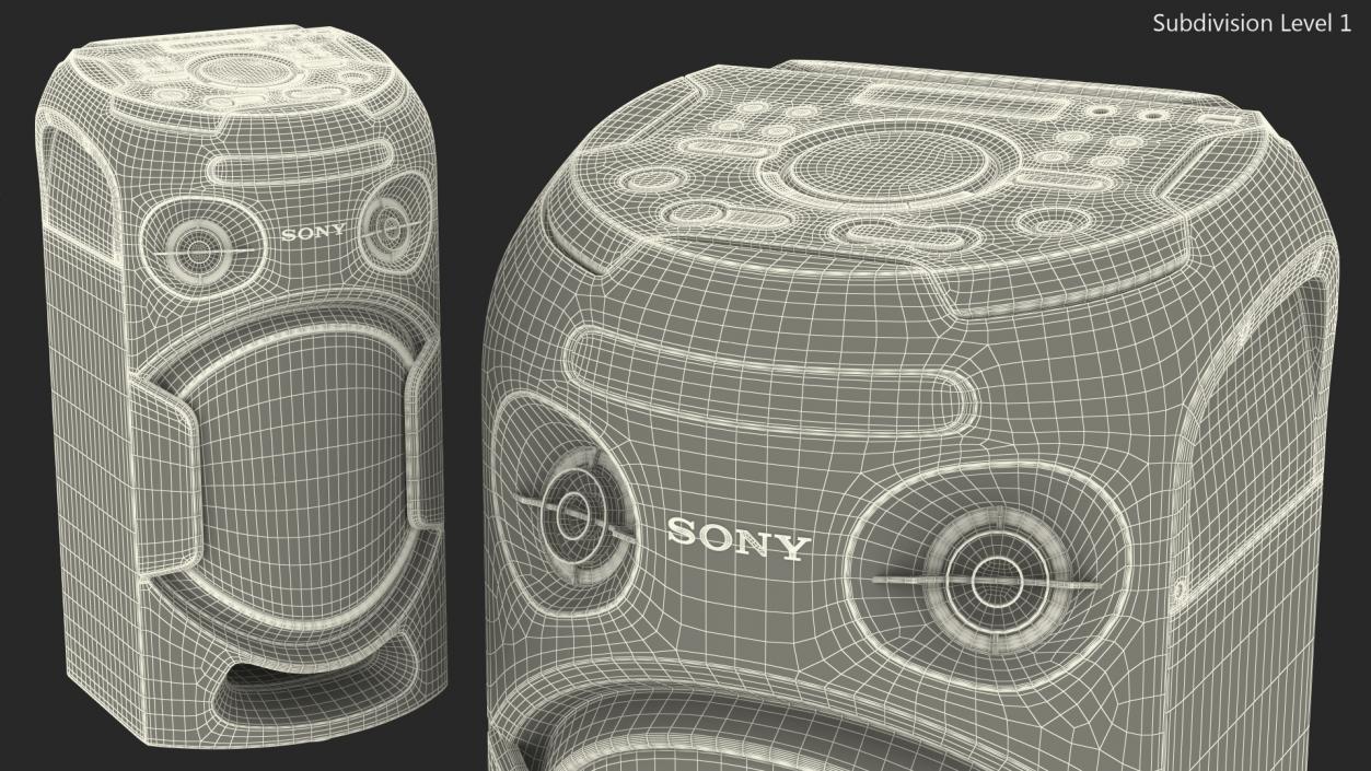 3D Sony V21 High Power Audio System OFF