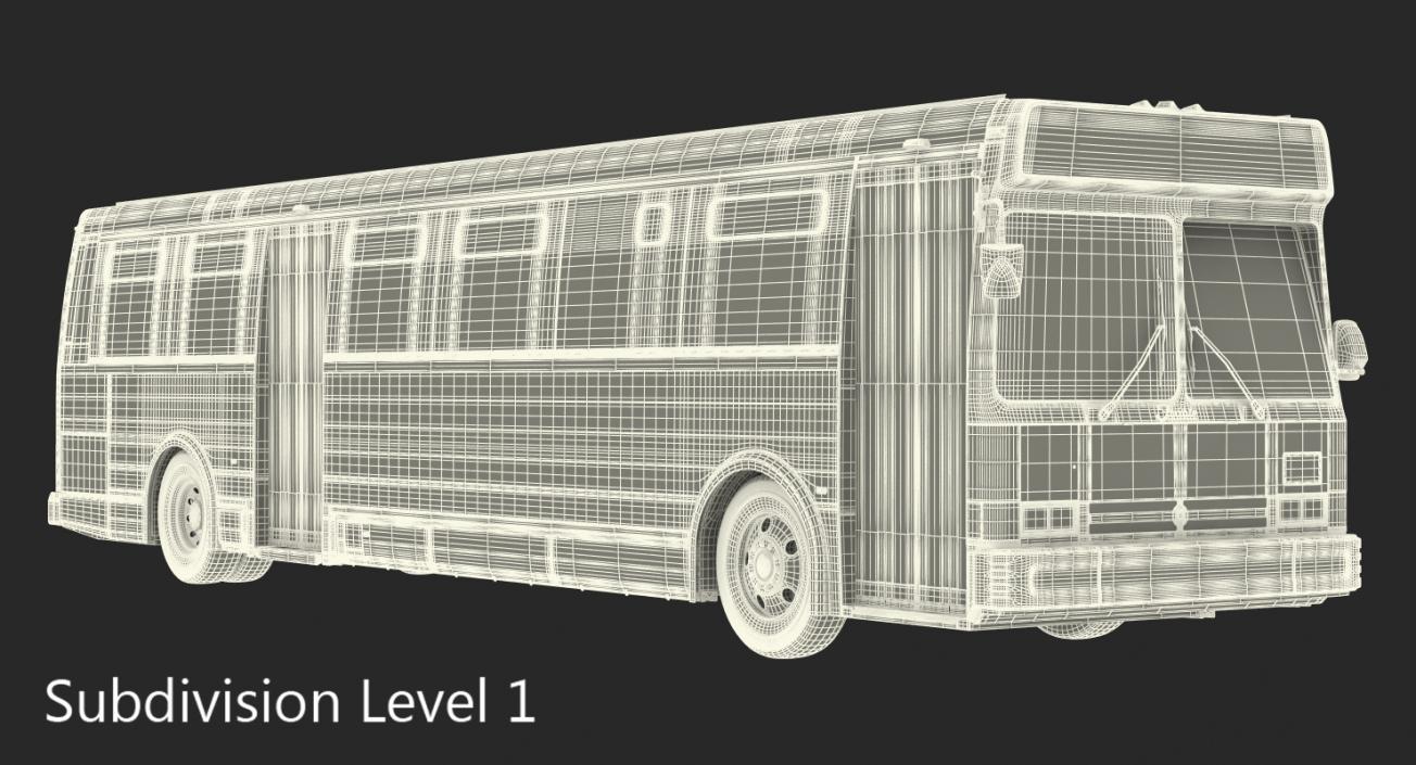 3D Flxible Metro D Bus Rigged