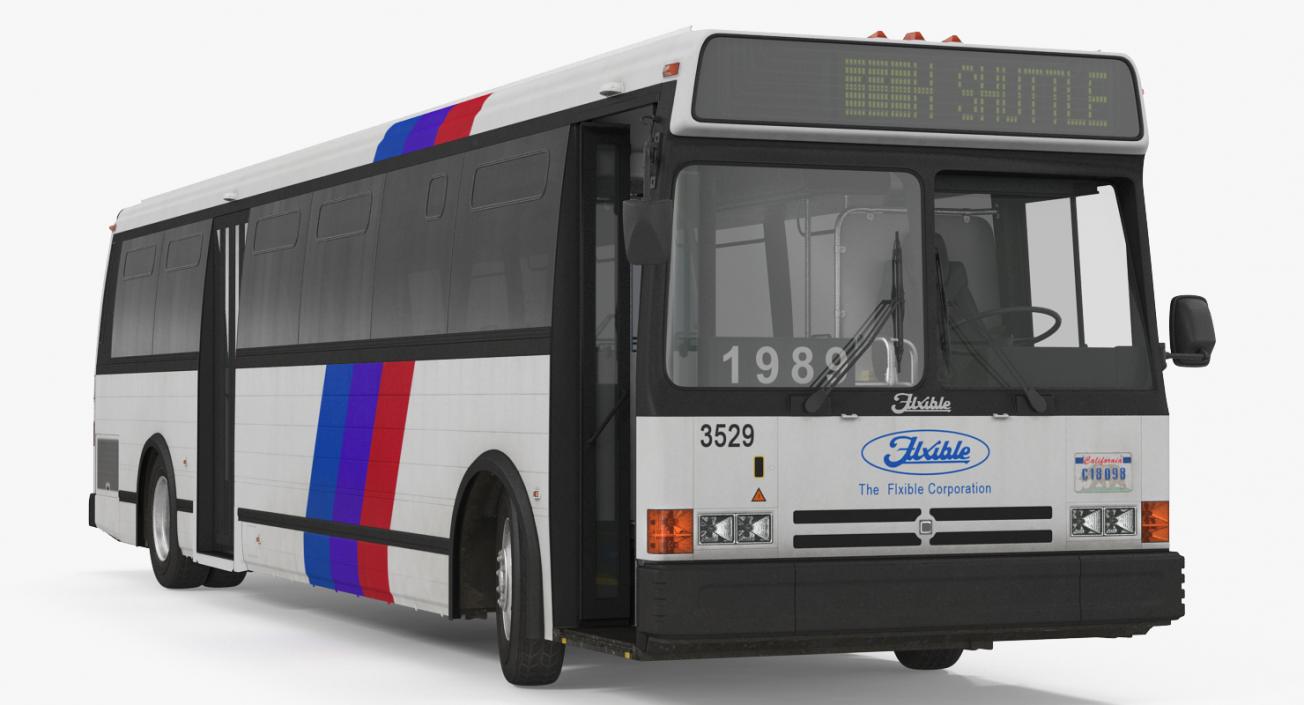 3D Flxible Metro D Bus Rigged