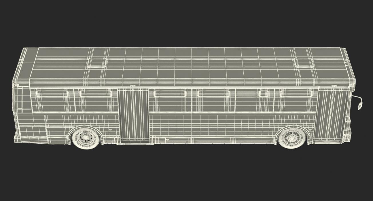 3D Flxible Metro D Bus Rigged