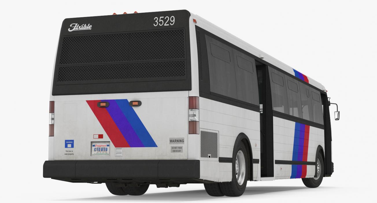 3D Flxible Metro D Bus Rigged