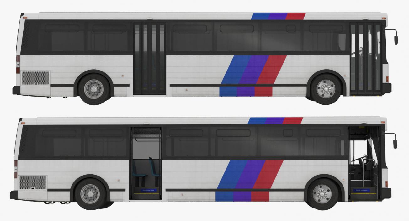 3D Flxible Metro D Bus Rigged