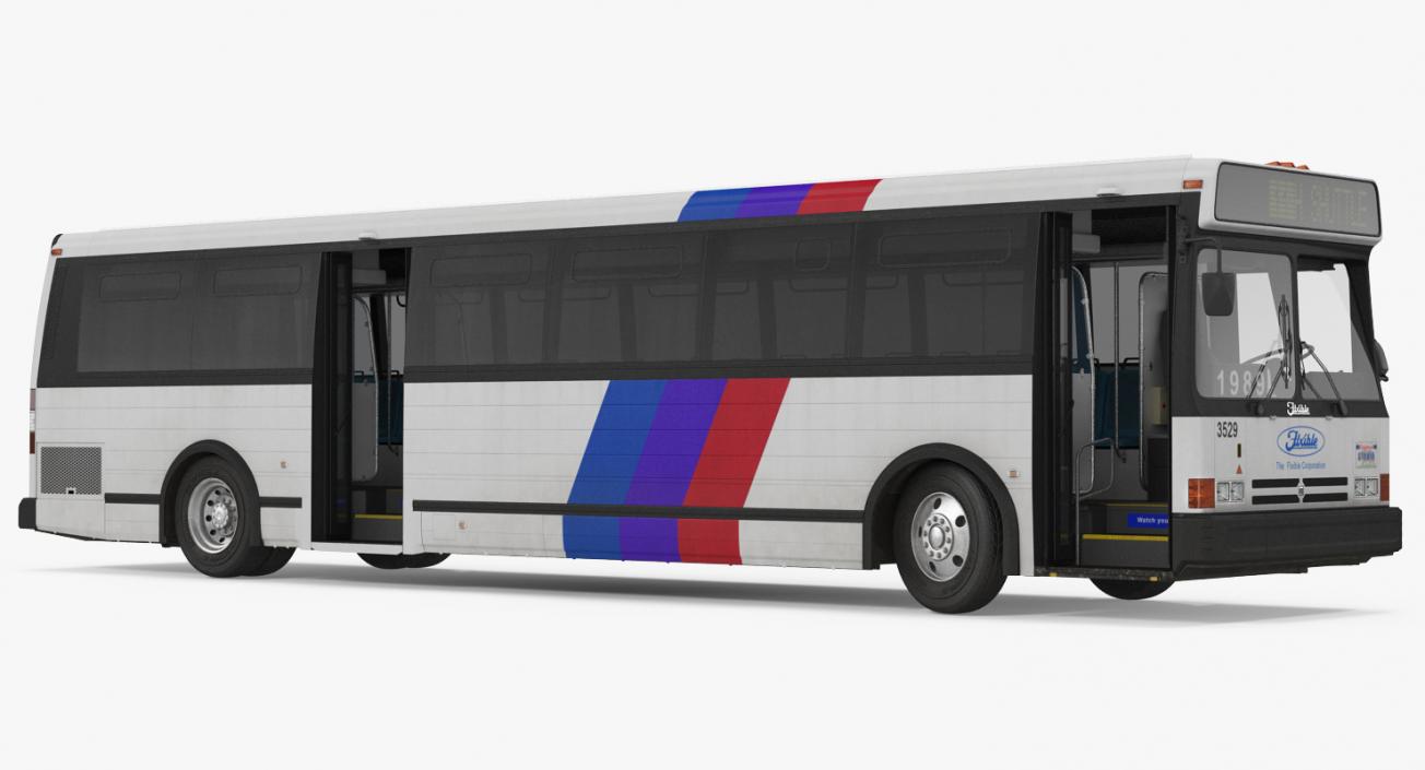 3D Flxible Metro D Bus Rigged