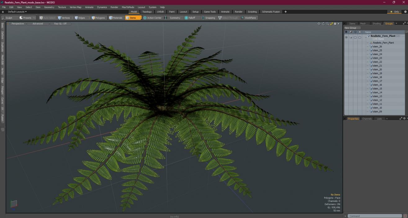 3D model Realistic Fern Plant