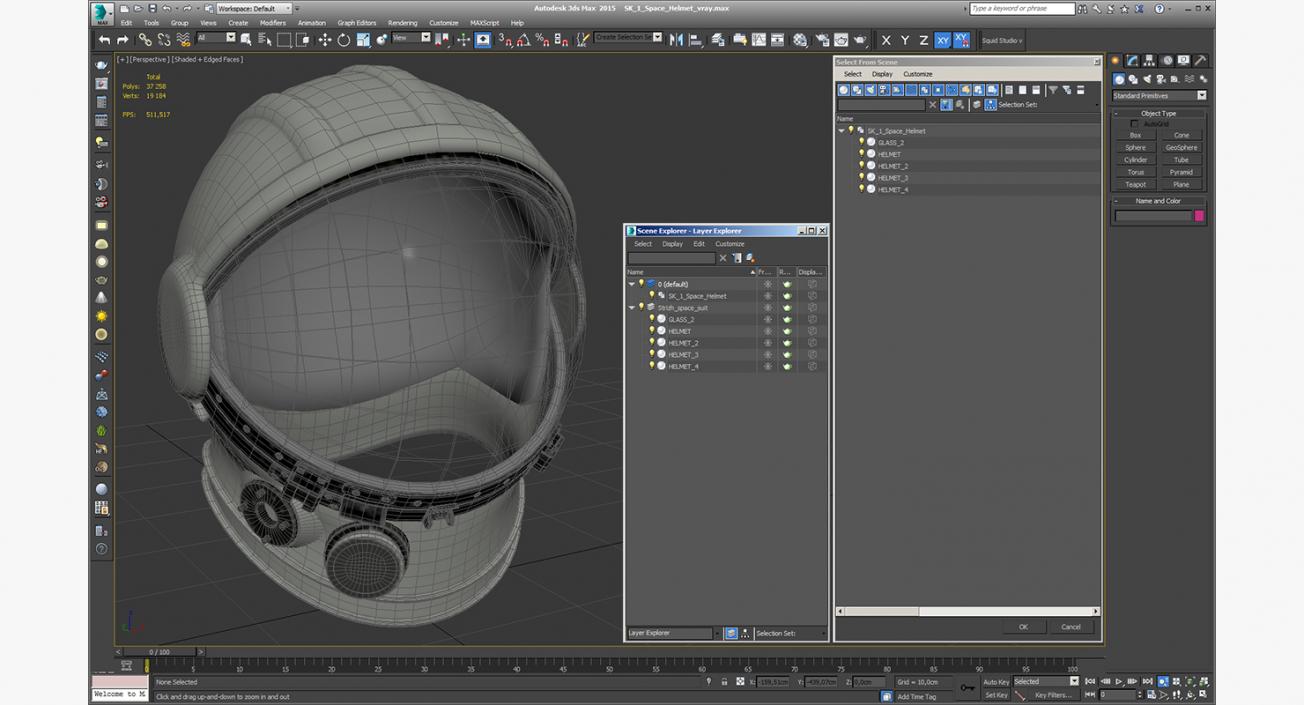 SK-1 Space Helmet 3D