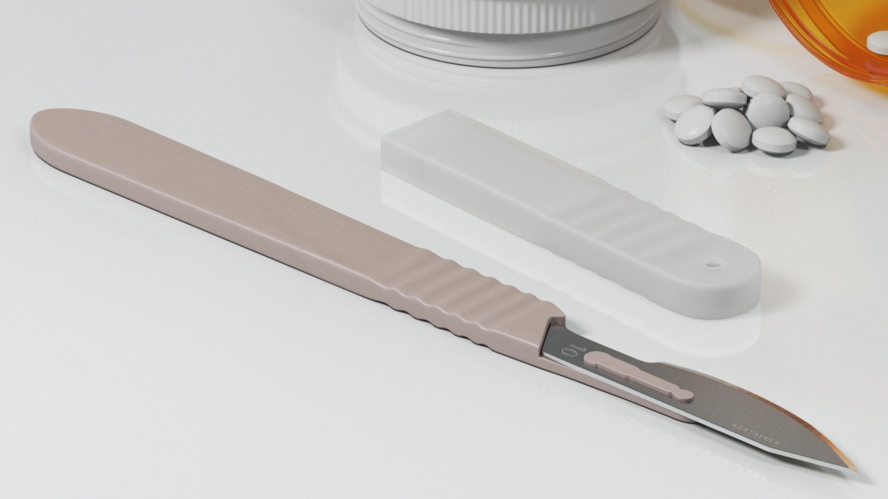 3D Sterile Scalpels with Plastic Handles Set