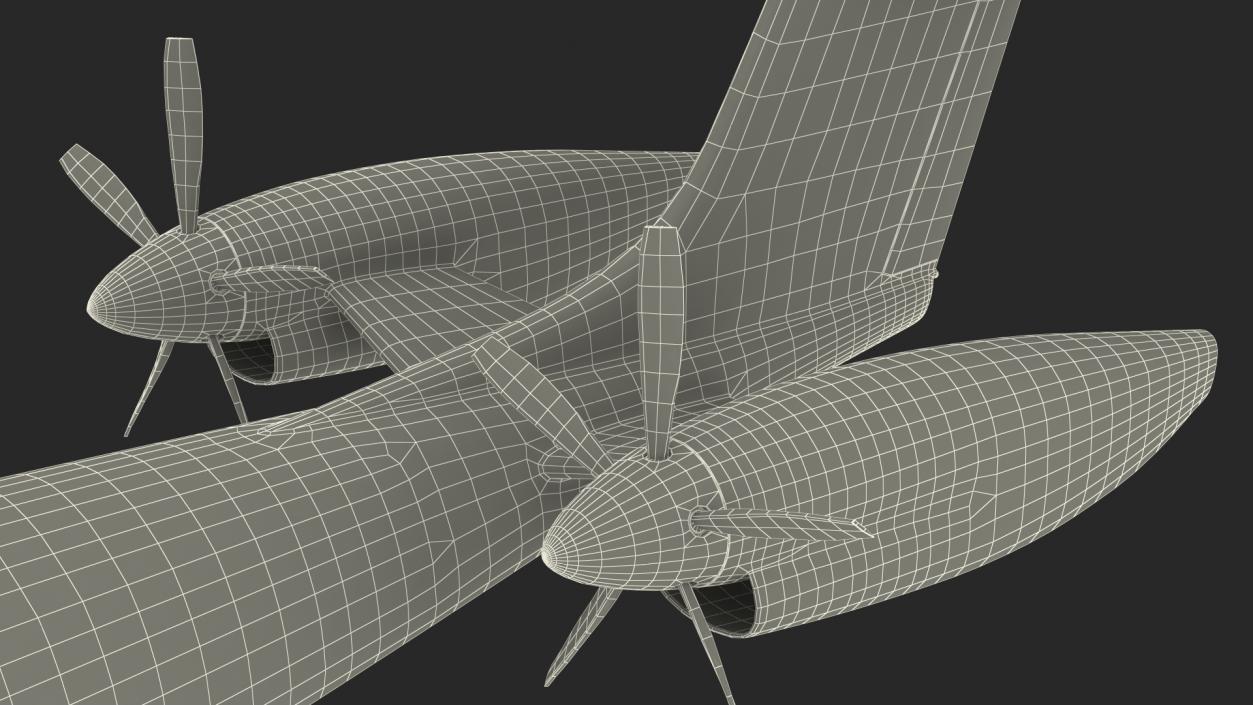 Electric Cargo Aircraft Rigged for Cinema 4D 3D model