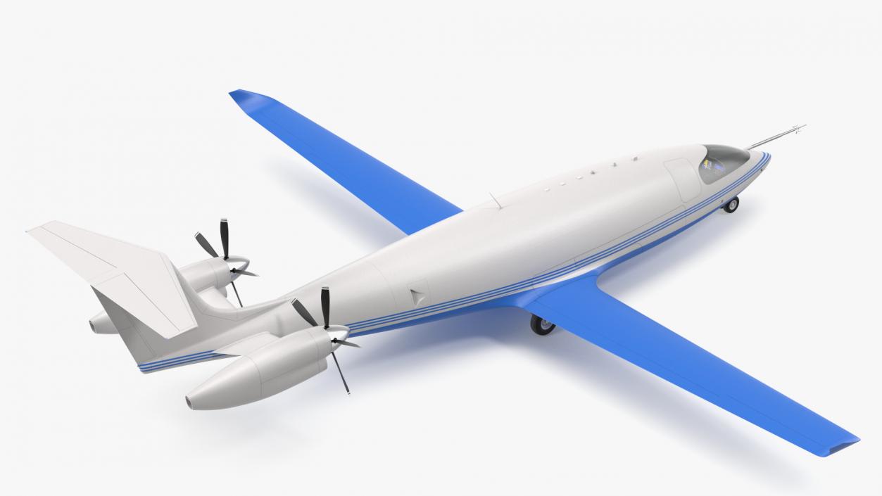 Electric Cargo Aircraft Rigged for Cinema 4D 3D model