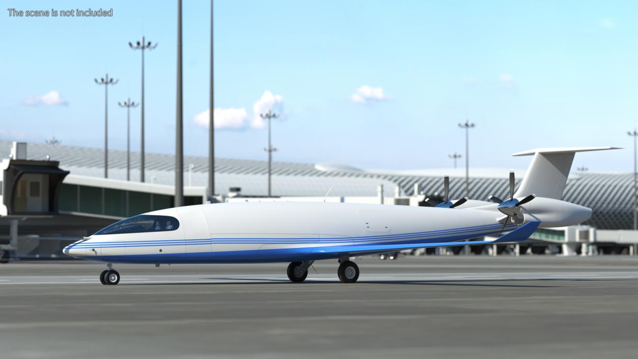 Electric Cargo Aircraft Rigged for Maya 3D model