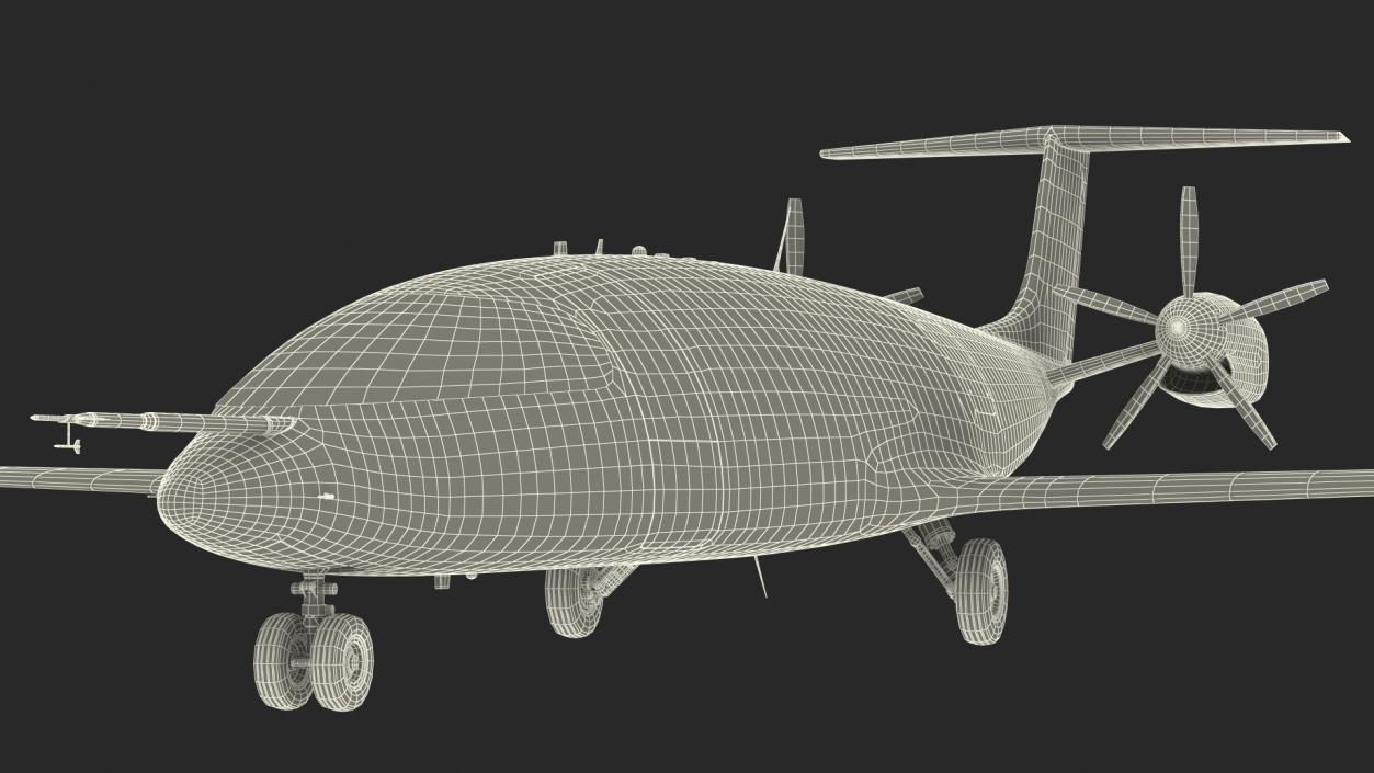 Electric Cargo Aircraft Rigged for Cinema 4D 3D model