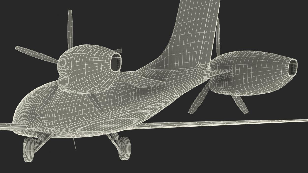 Electric Cargo Aircraft Rigged for Maya 3D model