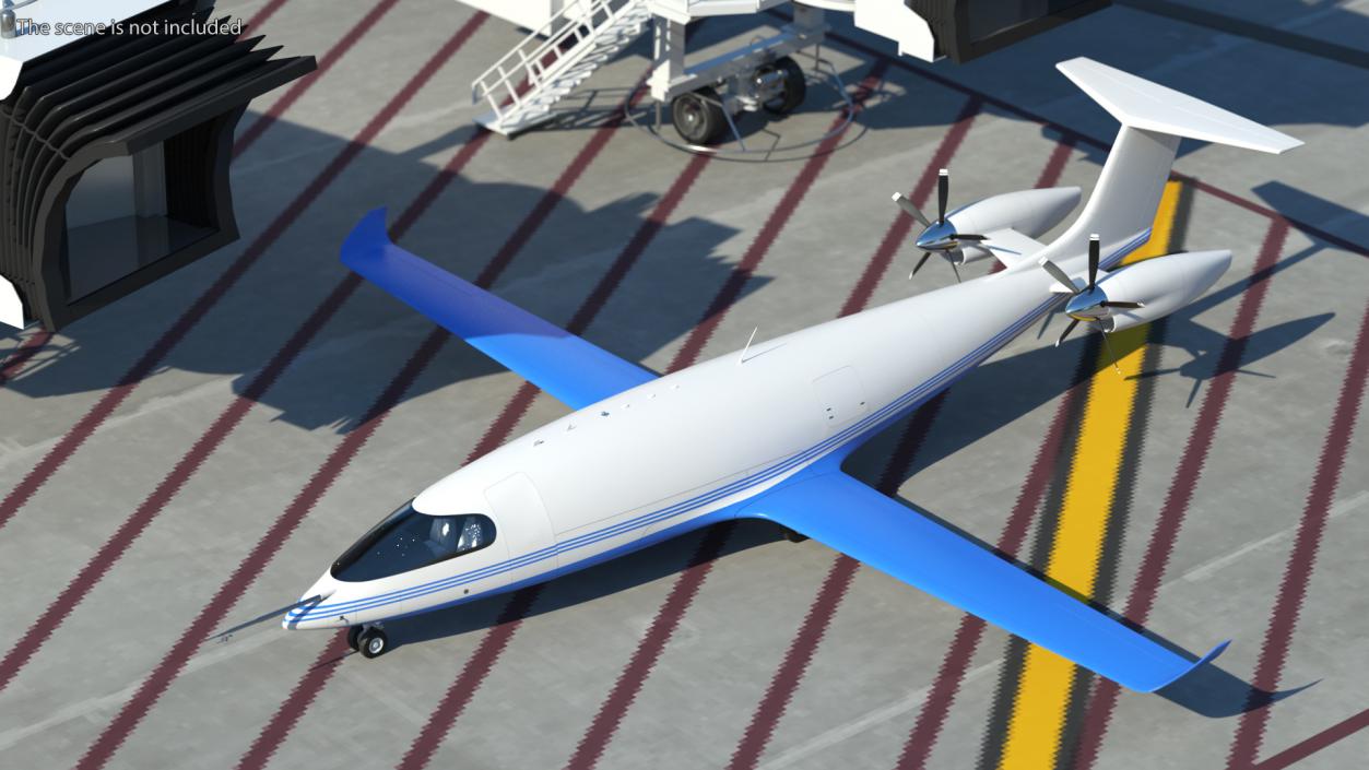 Electric Cargo Aircraft Rigged for Maya 3D model