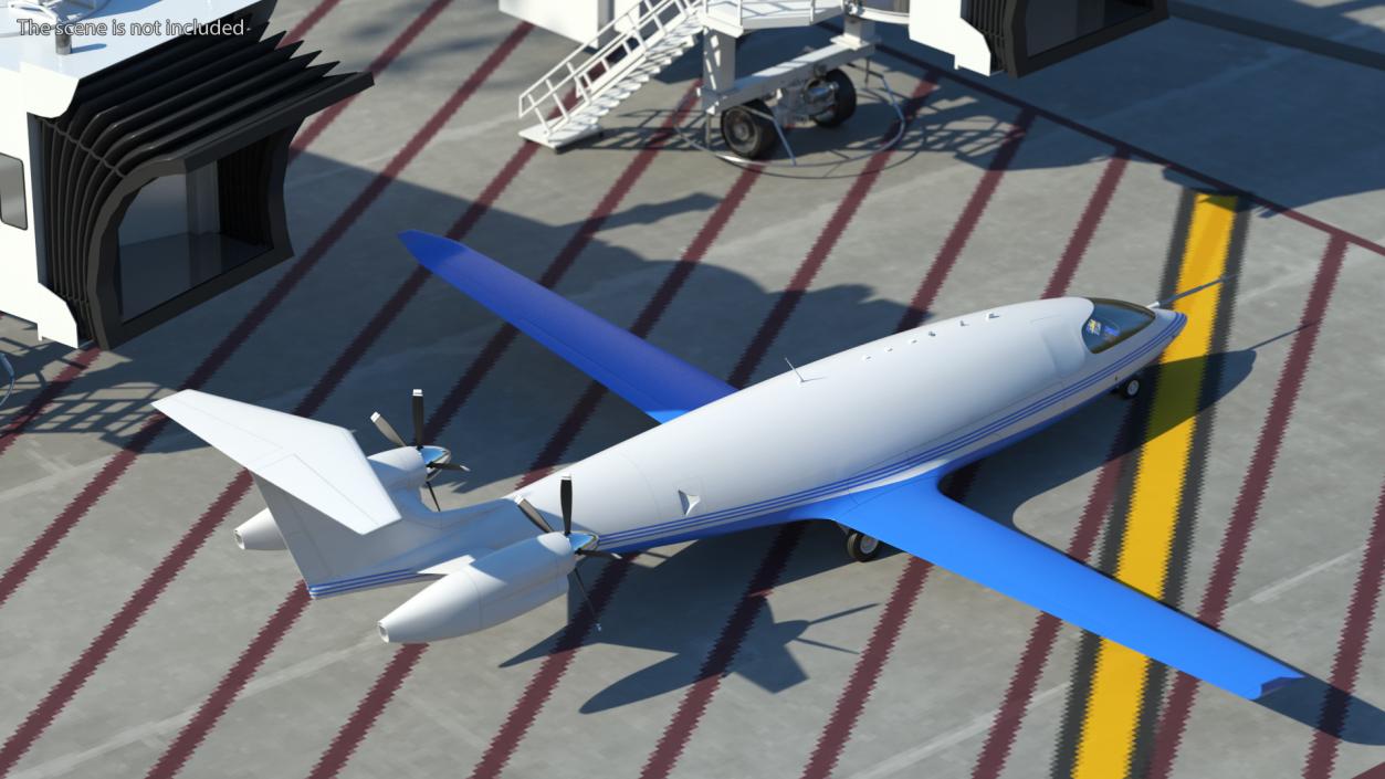 Electric Cargo Aircraft Rigged for Cinema 4D 3D model