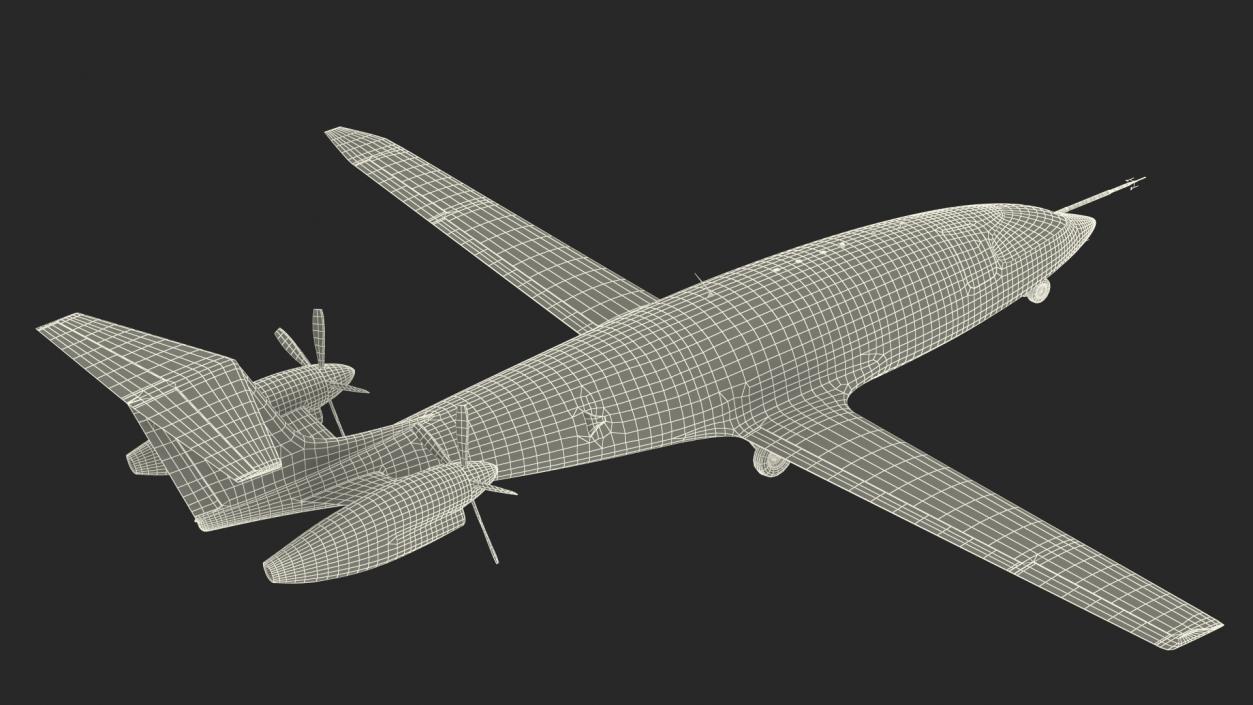 Electric Cargo Aircraft Rigged for Cinema 4D 3D model