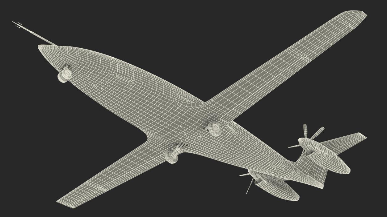 Electric Cargo Aircraft Rigged for Maya 3D model