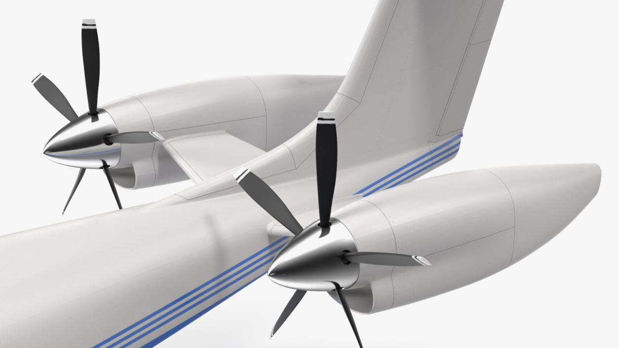 Electric Cargo Aircraft Rigged for Cinema 4D 3D model