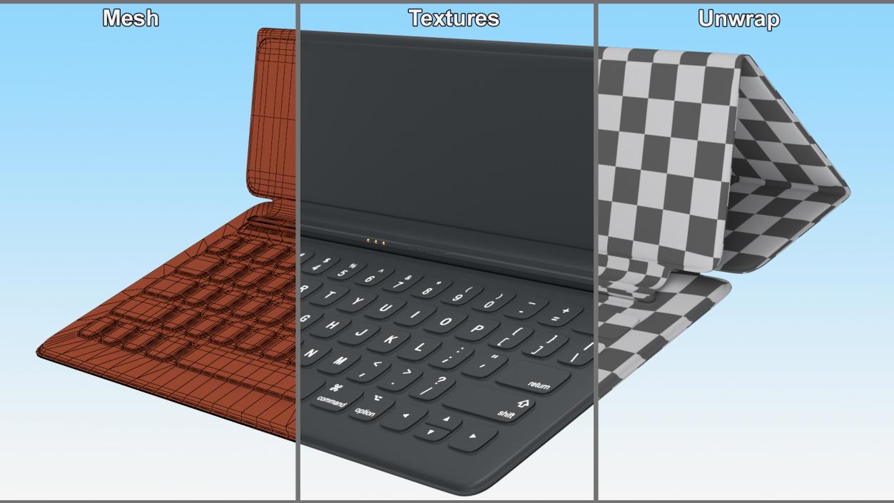 3D model Wireless Tablet Keyboard Apple