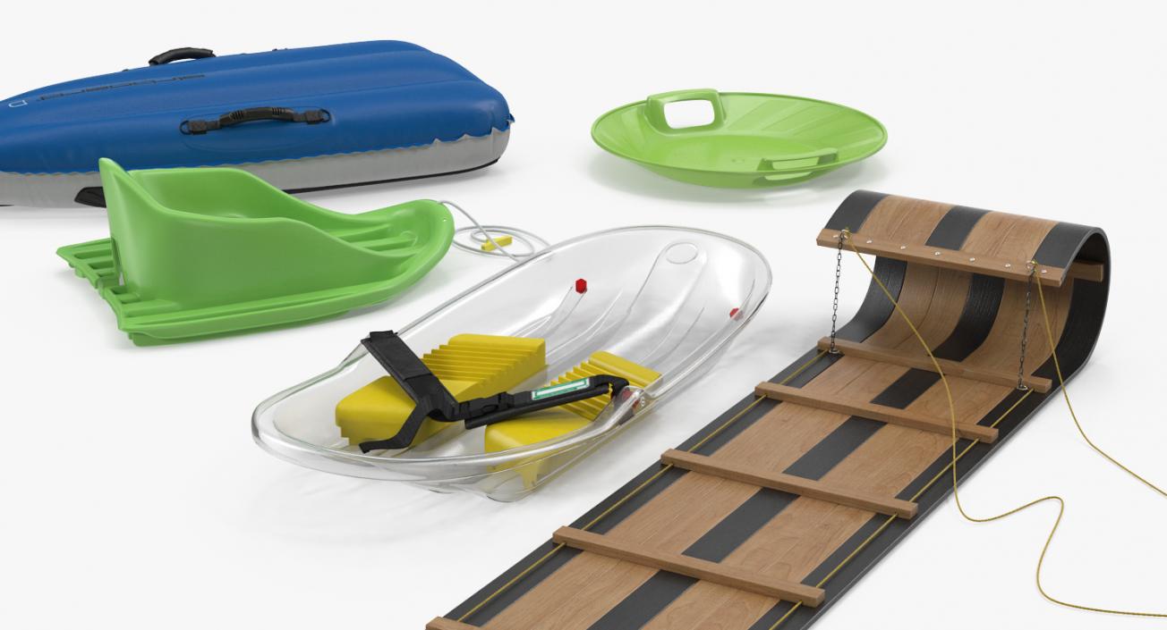 3D Snow Sleds Collection