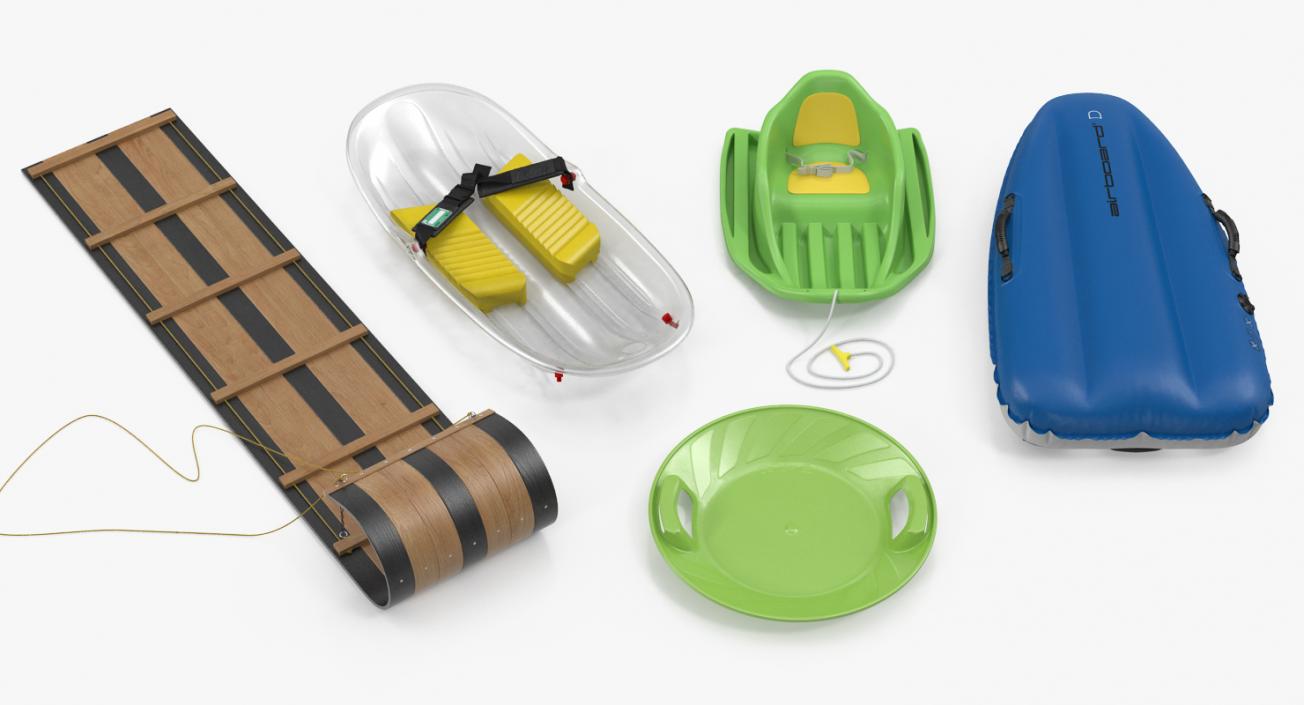 3D Snow Sleds Collection