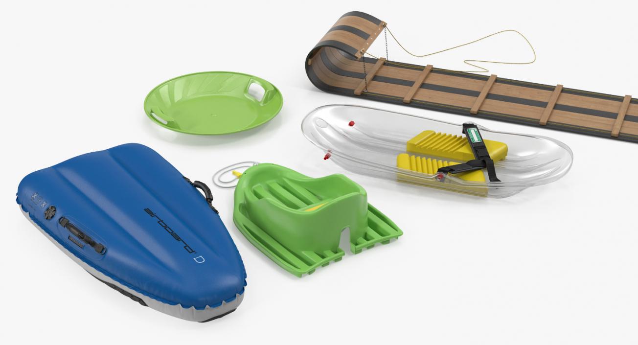 3D Snow Sleds Collection