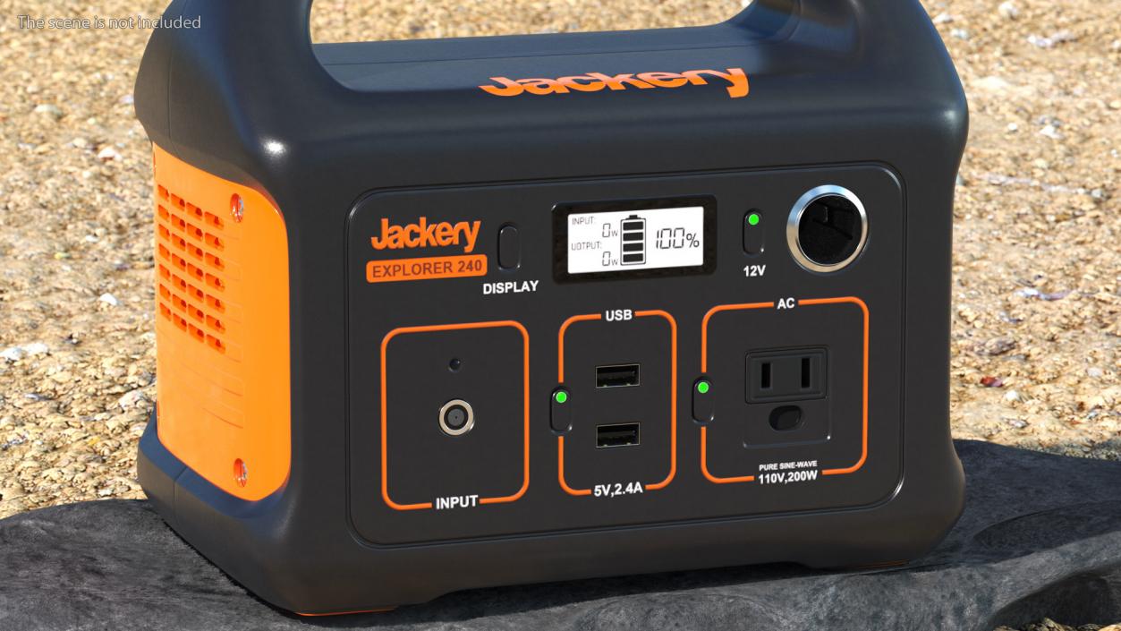 3D Portable Power Station Jackery Explorer 240 model