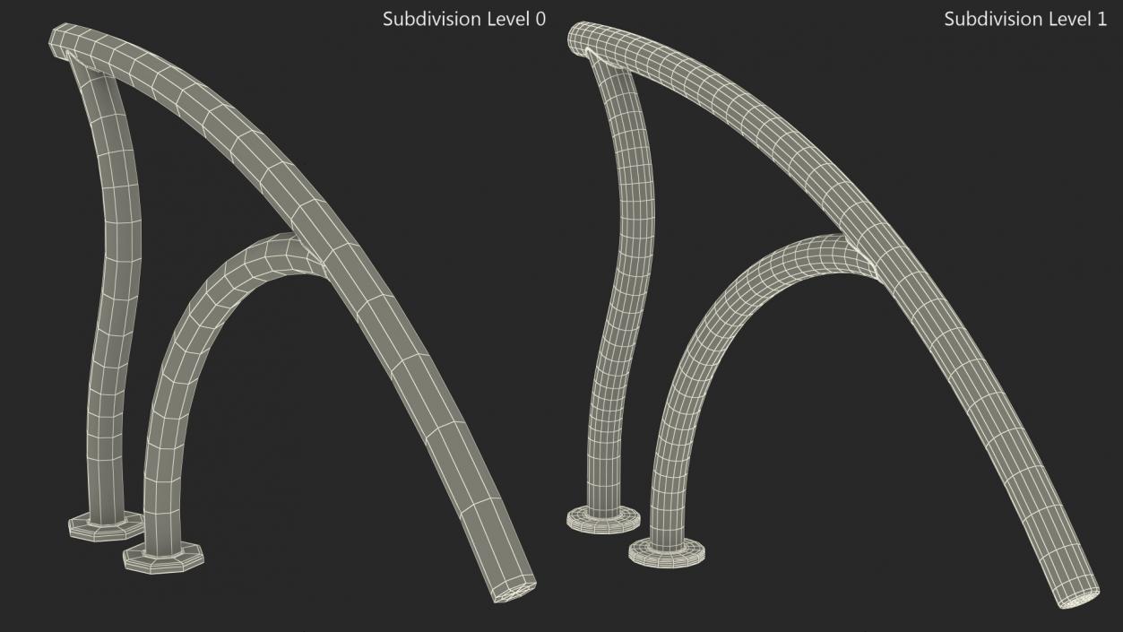 3D model Deck to Deck Return Stair Rail