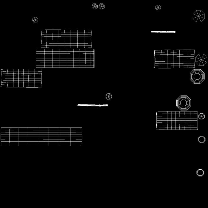 3D model Deck to Deck Return Stair Rail