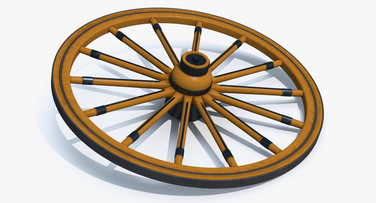 3D Antique Wagon Wheels Collection