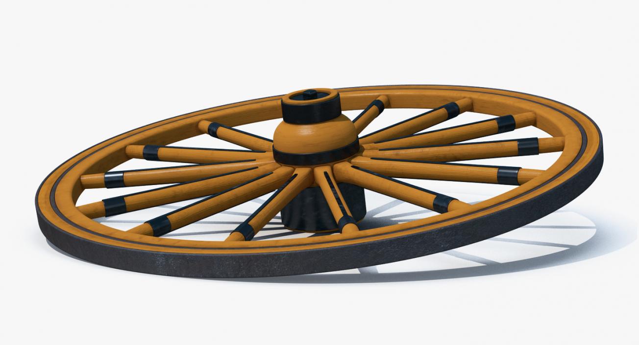 3D Antique Wagon Wheels Collection