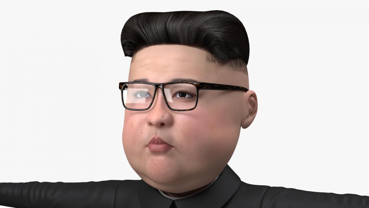 3D Cartoon Kim Jong Un Rigged