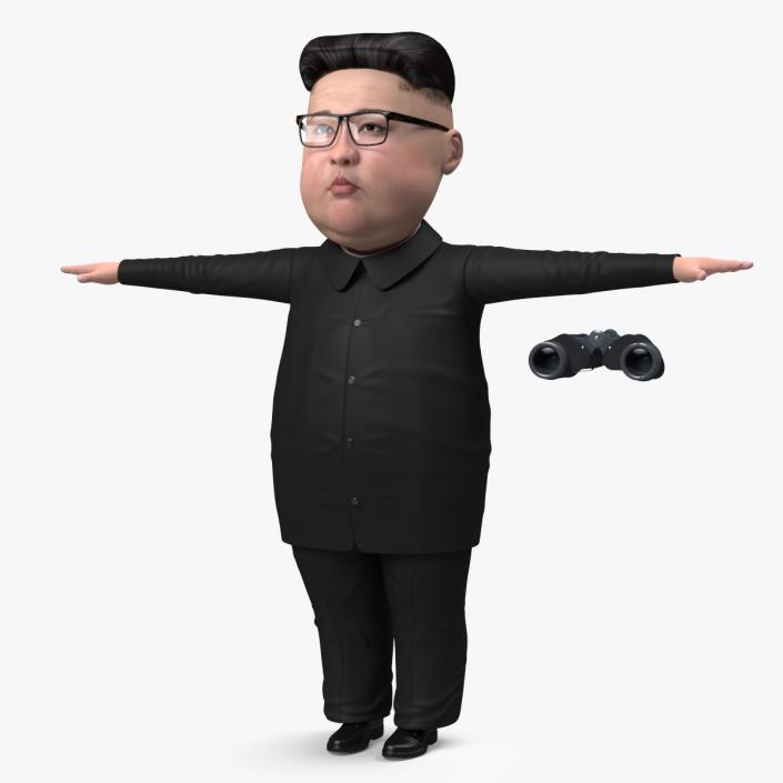 3D Cartoon Kim Jong Un Rigged