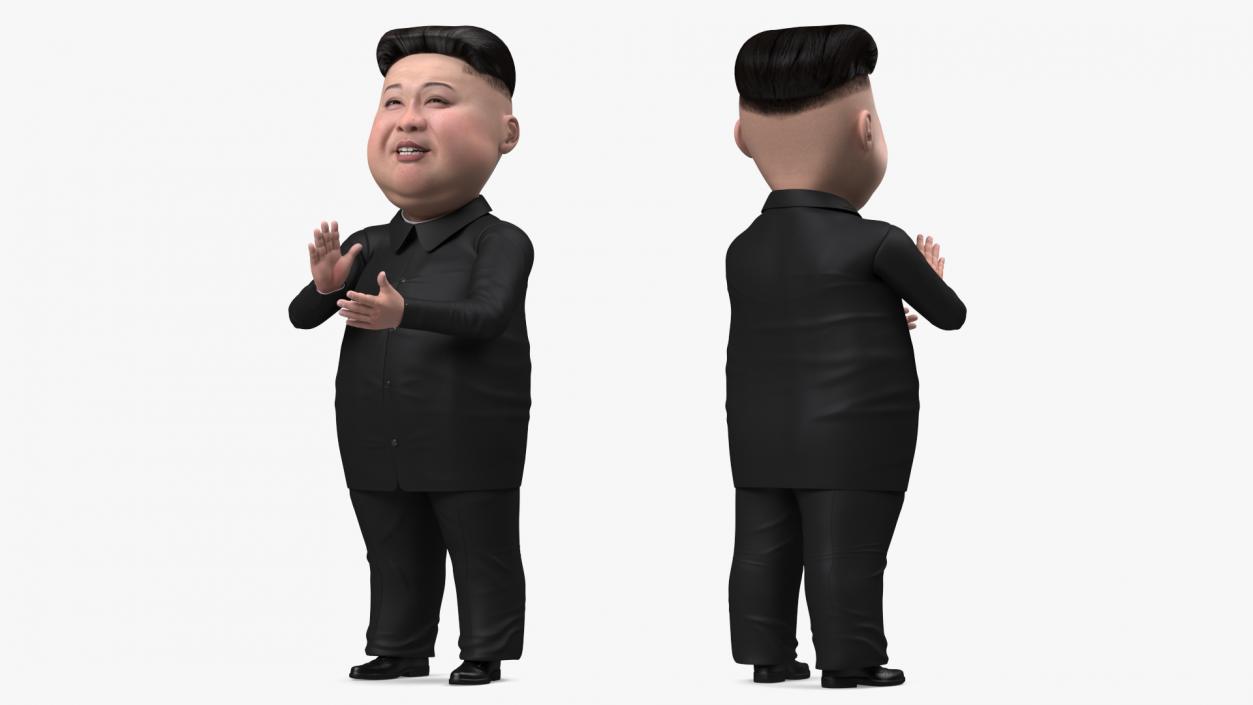 3D Cartoon Kim Jong Un Rigged