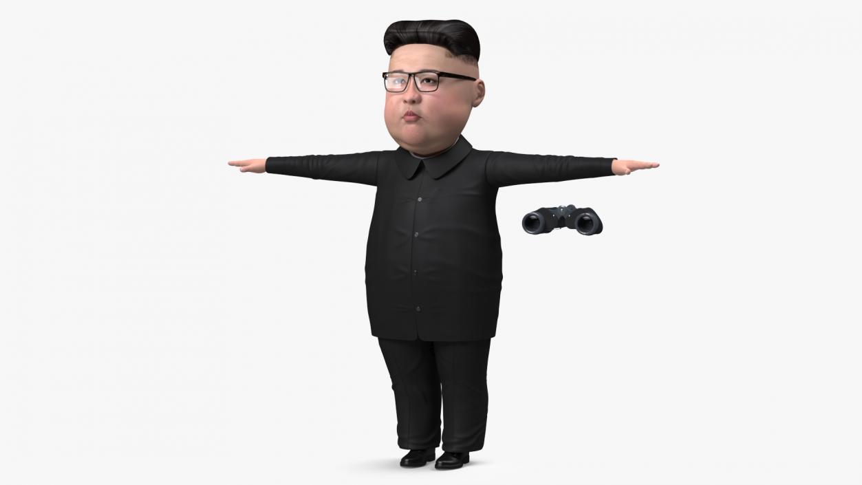 3D Cartoon Kim Jong Un Rigged