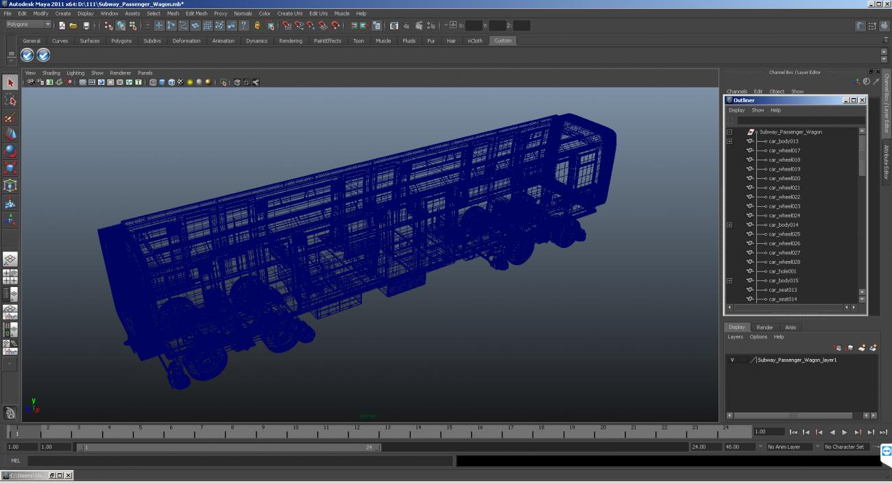 Subway Passenger Wagon 3D