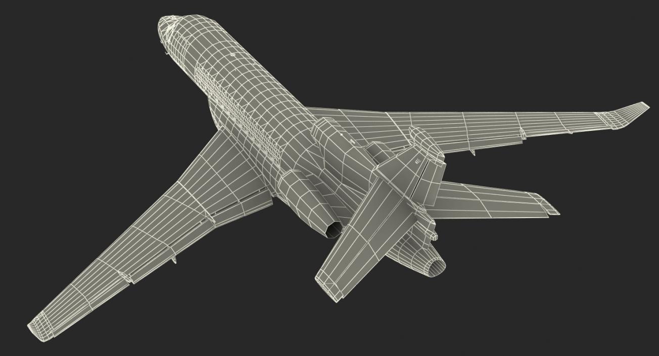 3D model Business Long Range Trijet Dassault Falcon 7X