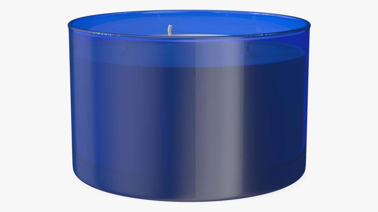 3D model Scented Candle Blue with Label