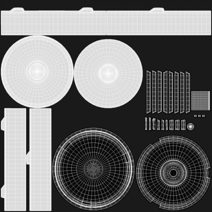 3D model Plastic Cake Box with 25 Discs