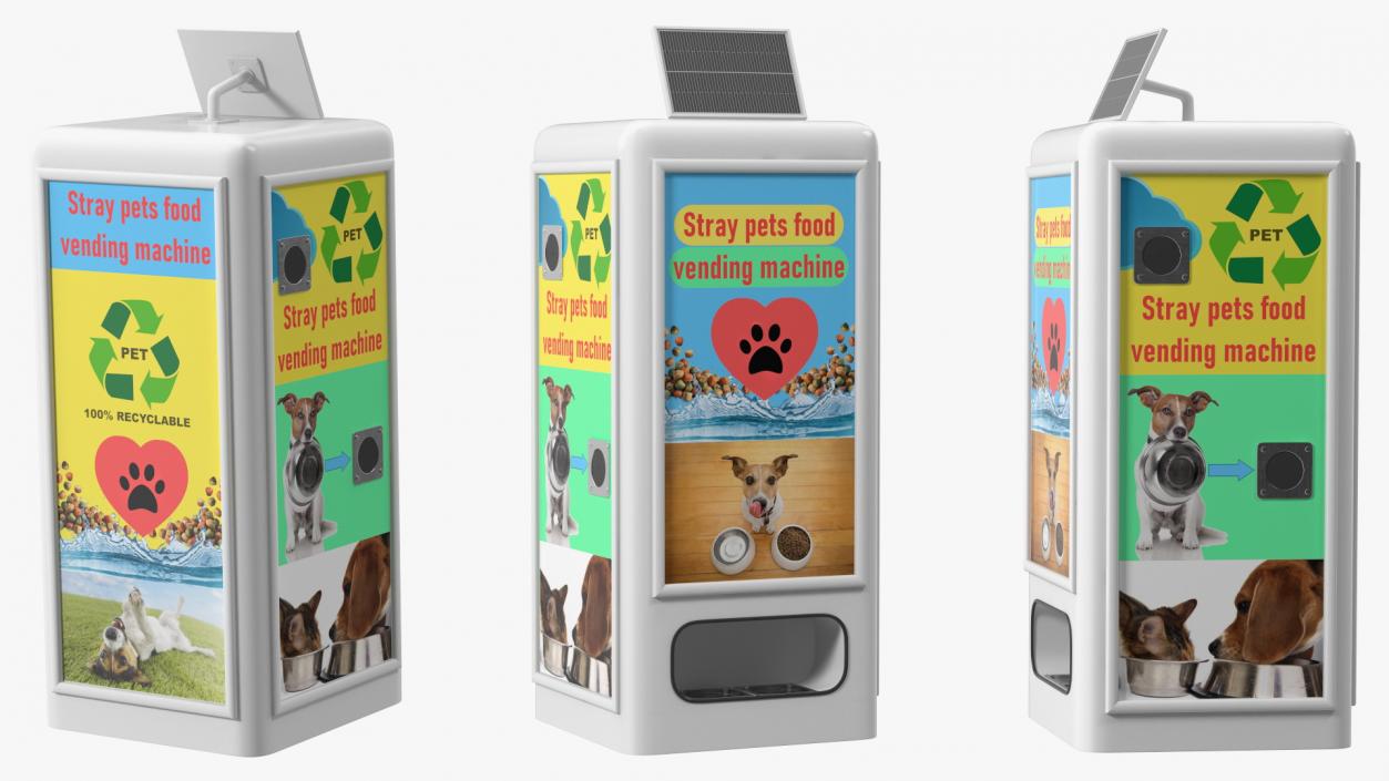 Automatic Pet Feeder Food Dispensers Collection 2 3D model