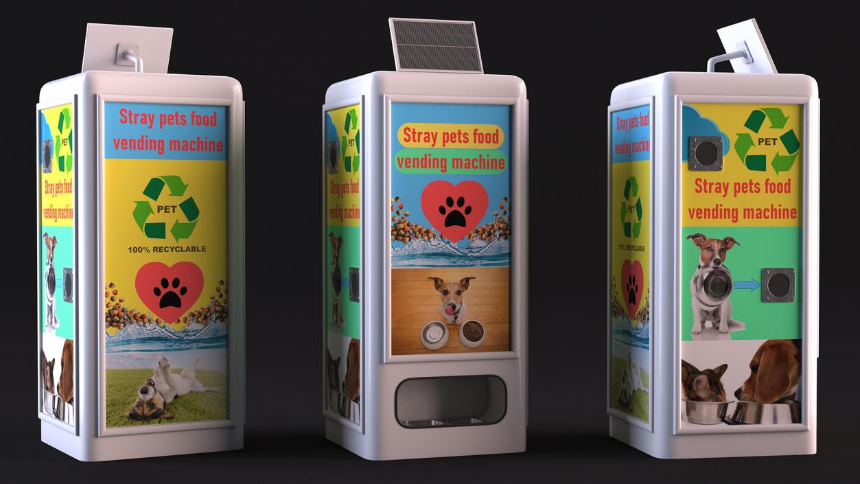 Automatic Pet Feeder Food Dispensers Collection 2 3D model