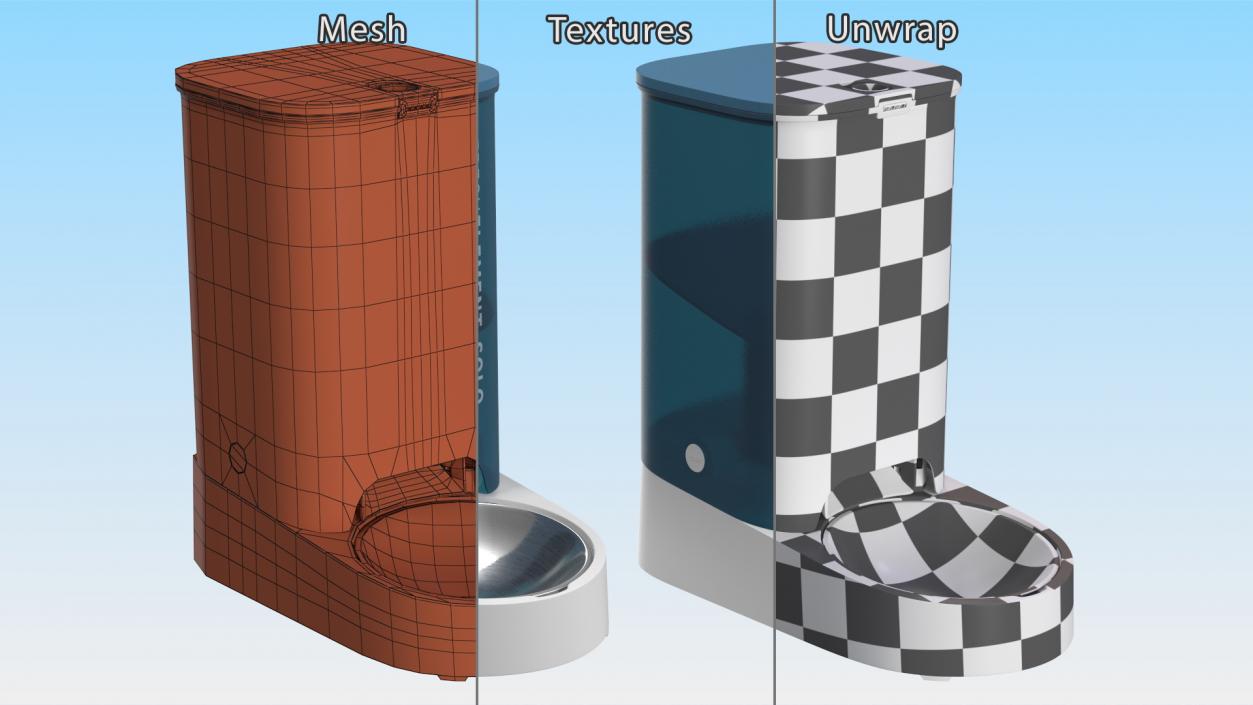 Automatic Pet Feeder Food Dispensers Collection 2 3D model