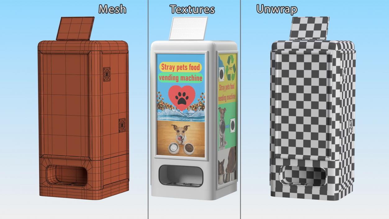 Automatic Pet Feeder Food Dispensers Collection 2 3D model