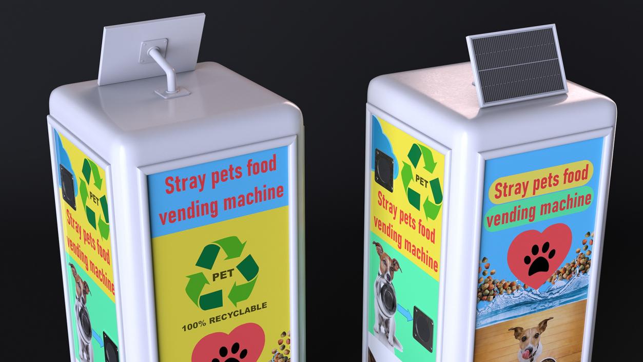 Automatic Pet Feeder Food Dispensers Collection 2 3D model