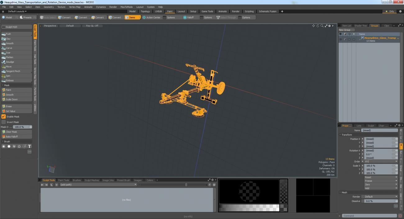 3D Heavydrive Glass Transportation and Rotation Device